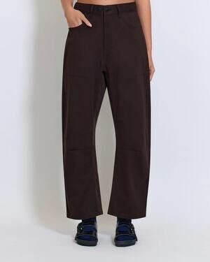 Roucha Pye Twill Barrel Pant Dark Brown D Size 12 14